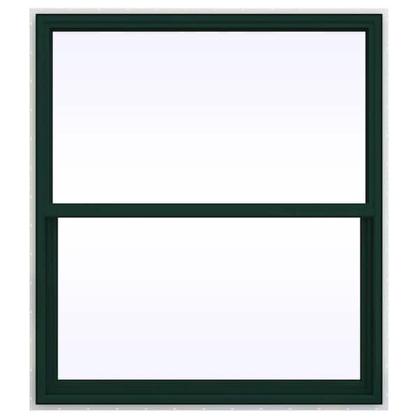 JELD-WEN 47.5 in. x 41.5 in. V-4500 Series Single Hung Vinyl Window - Green