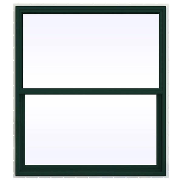 JELD-WEN 47.5 in. x 53.5 in. V-4500 Series Single Hung Vinyl Window - Green