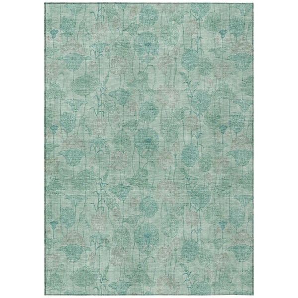 Addison Rugs Chantille Machine Washable Indoor/Outdoor Abstract ACN2128 Aqua 2 ft. 6 in. x 3 ft. 10 in. Area Rug