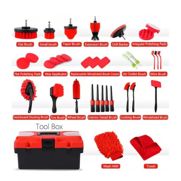 Tahanbath 35 Piece Car Detailing Kit, Interior Exterior Auto Care