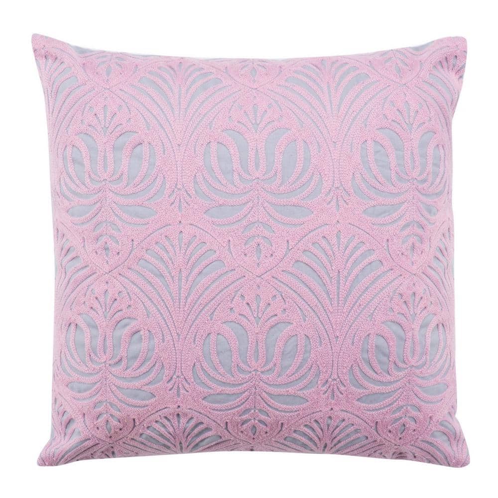 1'6 x 1'6 Safavieh Home Collection Avalina Boho 18-inch Pink Square Decorative Accent Pillow PLS9701A-1818 