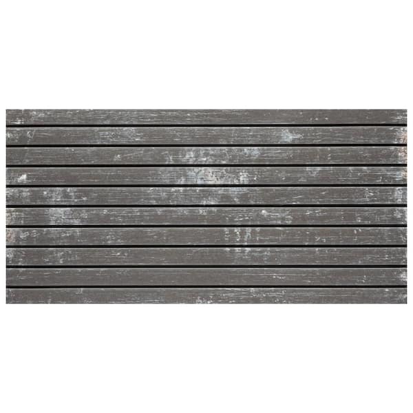 Merola Tile Retro Strata Nero 7 in. x 7 in. Porcelain Floor and Wall Take Home Tile Sample