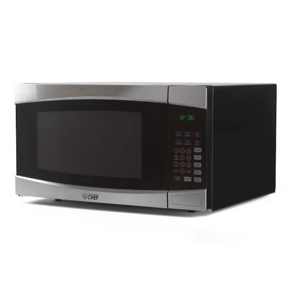 Commercial CHEF 1.6 cu. ft. Countertop Microwave Stainless and Black