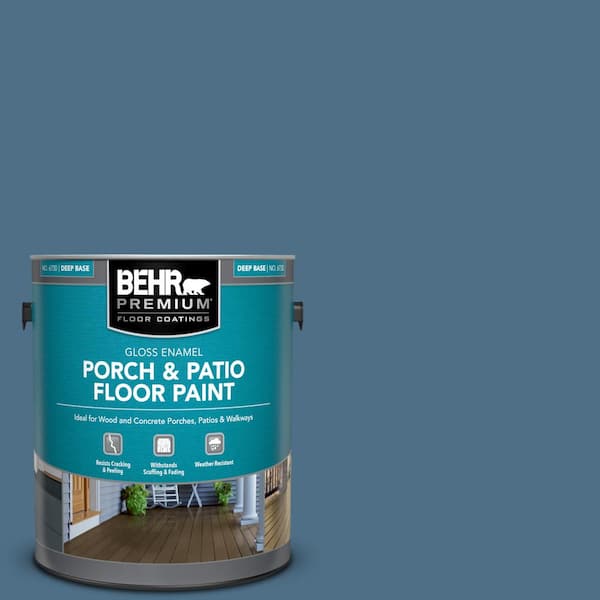 BEHR PREMIUM 1 gal. #S500-6 Shipyard Gloss Enamel Interior/Exterior Porch and Patio Floor Paint