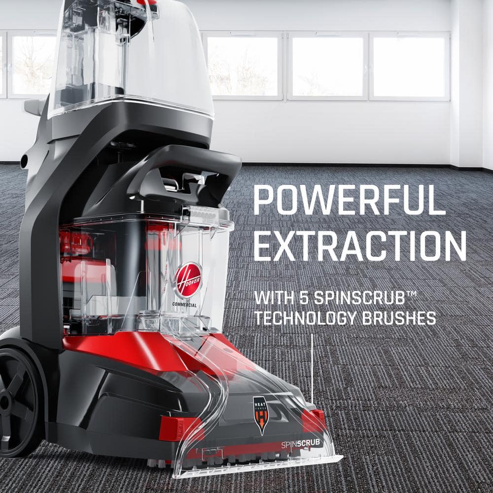 Hoover Red and Black Upright Commercial Carpet Cleaner
