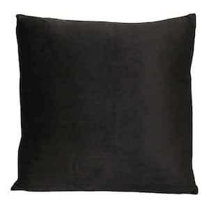 Victoria Black Polyester 18 in. x 18 in. Throw Pillow