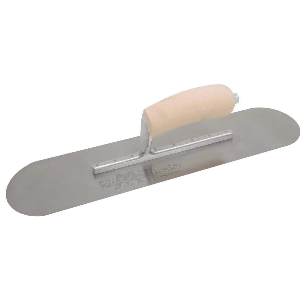 16 in. x 4 in. Stainless Steel Exposed Rivet Pool Trowel - Wood Handle price history on PriceWatchPro