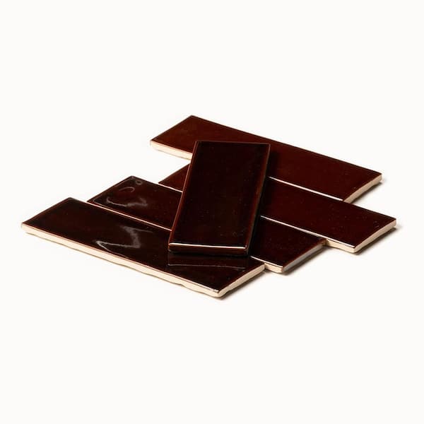 Radiance Smokey Old Fashion Glossy Glazed Ceramic Jolly Wall Trim, 0.75 in. x 8 in.