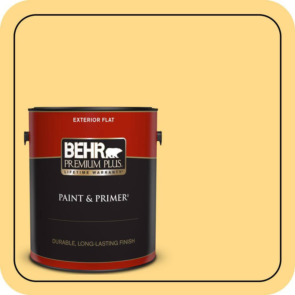 1 gal. #P280-4 Surfboard Yellow Flat Exterior Paint & Primer price history on PriceWatchPro