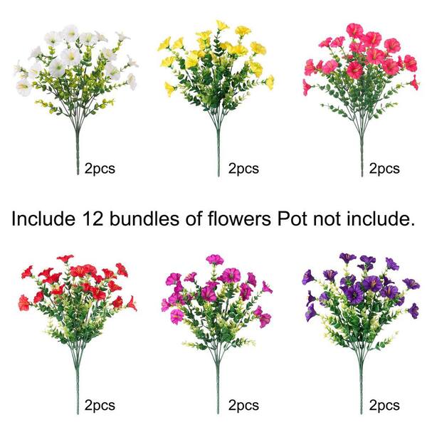 14.2 in. Multi-Colored Outdoor Artificial Flowers LX1313 - The