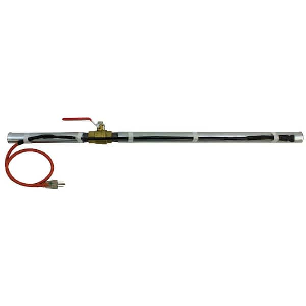 KING 120-Volt 15 ft. Constant Wattage Pipe Trace Cable with Stat and Plug in Black