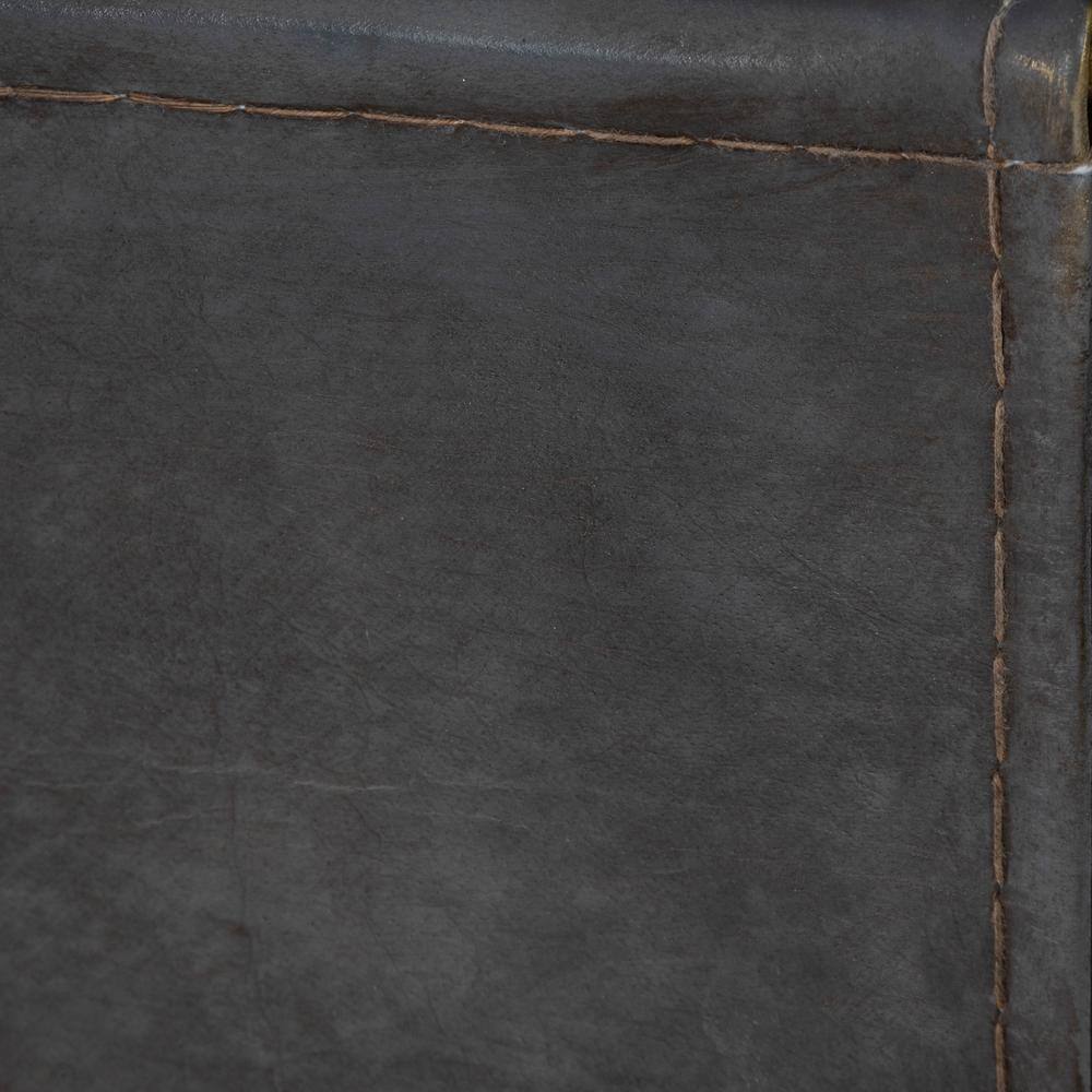 Stephanik White Marble and Leather Magazine Table