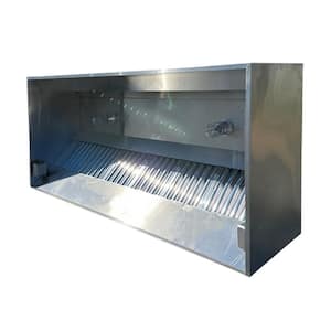 10 ft. W Ducted Commercial Kitchen Range Hood in Stainless Steel