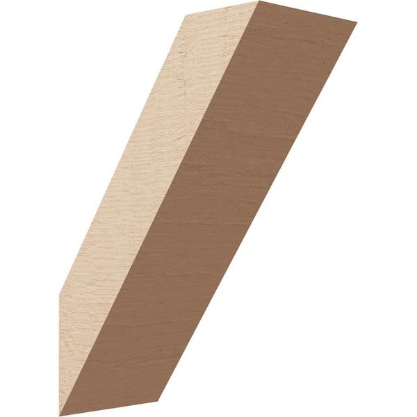 Ekena Millwork 5 in. x 14 in. x 10 in. Traditional Rough Cedar Woodgrain Timberthane Polyurethane Knee Brace, Primed