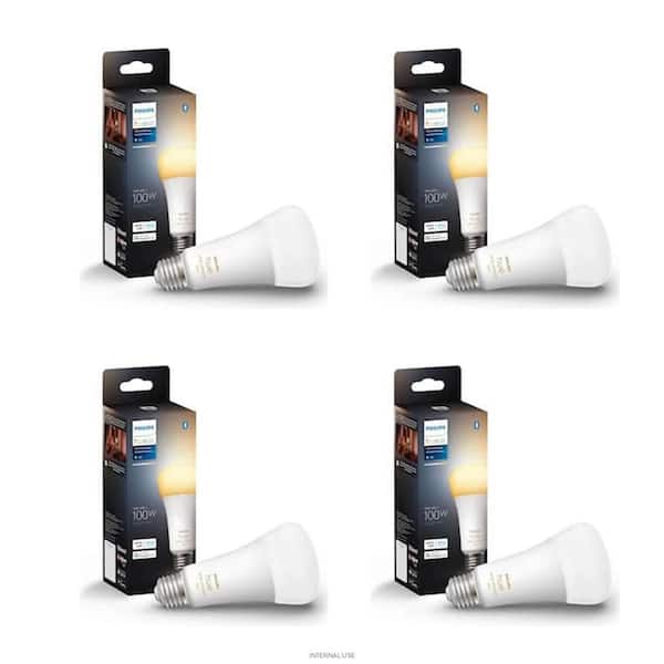 100-Watt Equivalent A21 Smart LED Tunable White Light Bulb with Bluetooth (4-Pack)