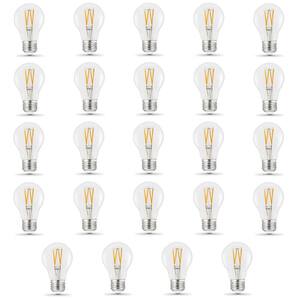 40-Watt Equivalent A19 Dimmable CEC 90+ CRI Indoor Clear Glass E26 LED Light Bulb, Soft White 2700K (24-Pack)