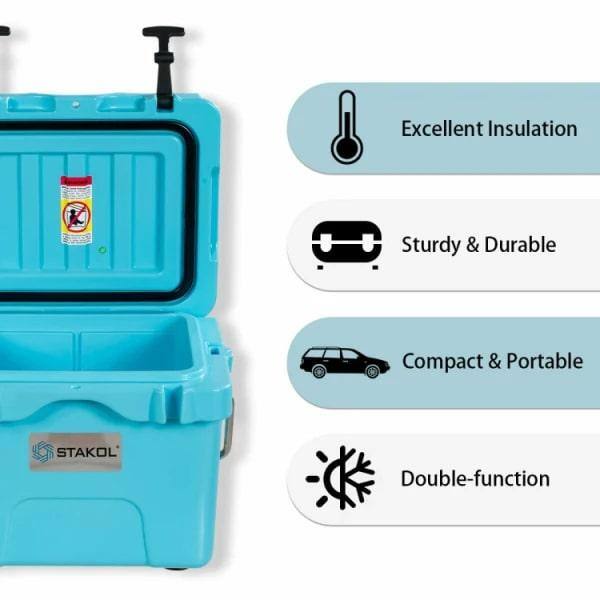 ITOPFOX 16 Qt 24-Can Capacity Portable Insulated Ice Cooler with 2