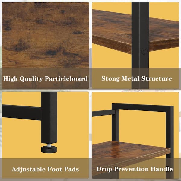 Angel Sar 3-Tier Heavy Duty Lumber Storage Rack with Fully Adjustable Arms, Holds Up to 720 lbs.