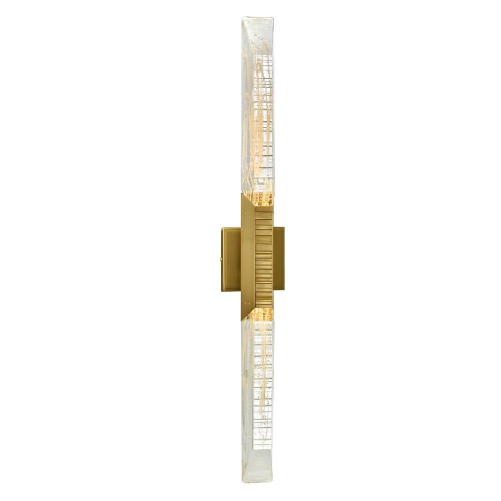 Petra Integrated LED 36in Brass Vanity Light with Handcrafted Glass price history on PriceWatchPro