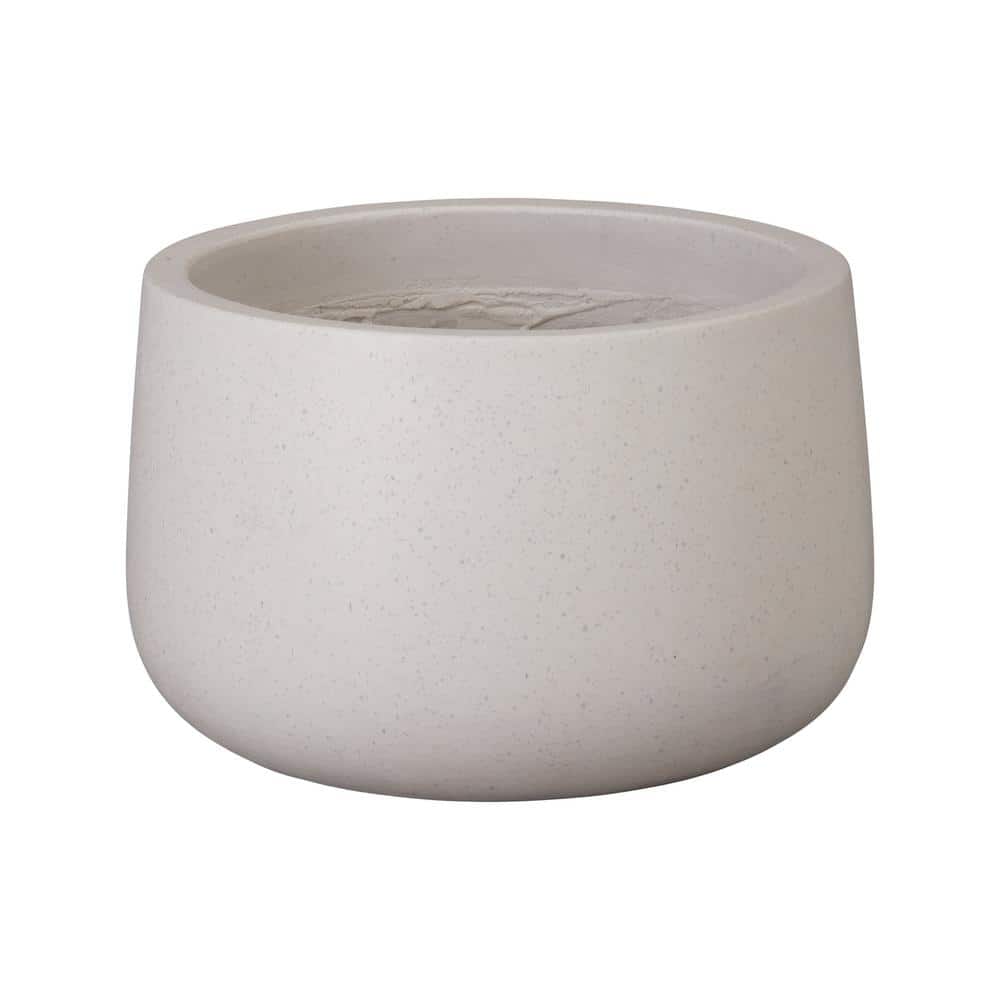 15 in. L x 10.5 in. H White Terrazzo Round Planter price history on PriceWatchPro