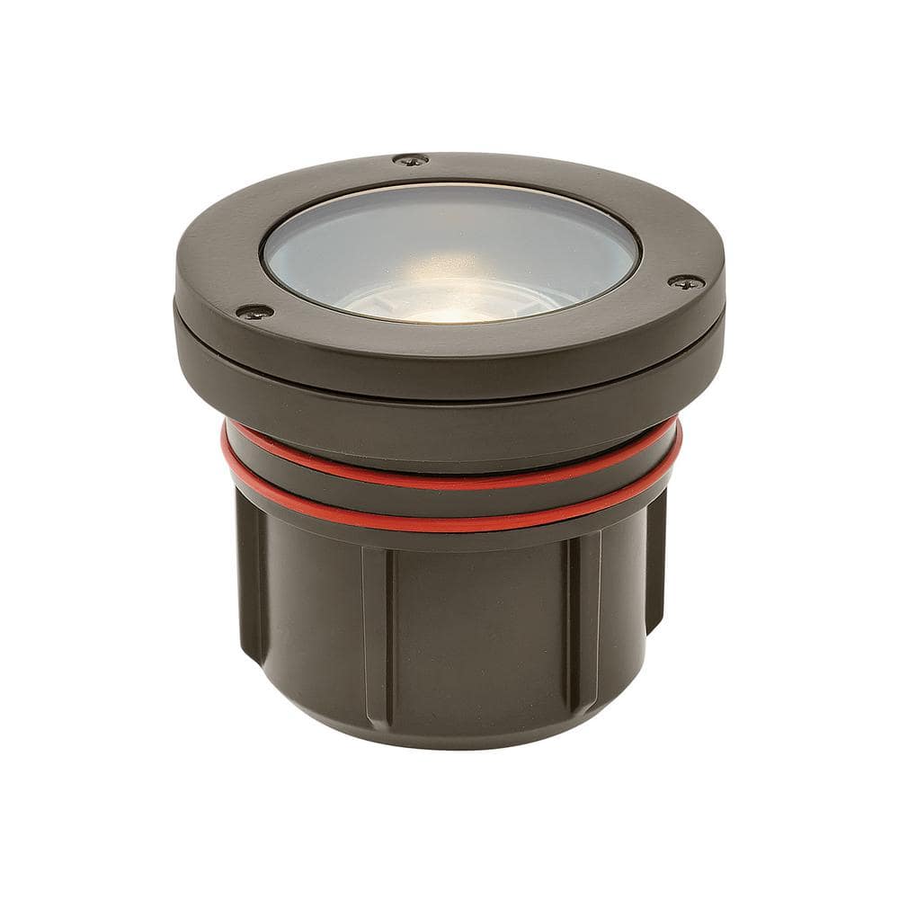 Bronze Low Voltage LED Well Light with Clear Lens