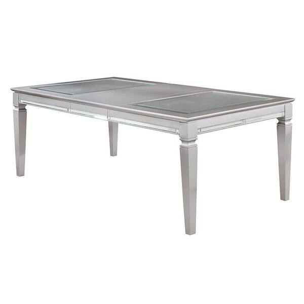 Unbranded Charlotte 84 in. Rectangle Silver Wood with Wood (Seats 8)