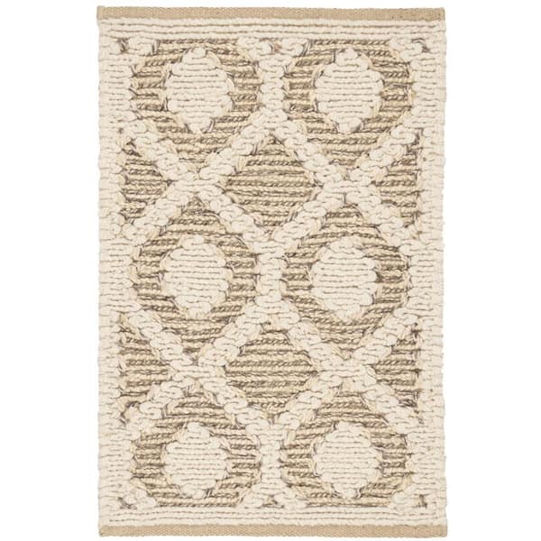 2 ft. x 3 ft. Neutral Capri Soumak Handwoven Jute Indoor Area Rug