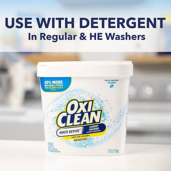 OxiClean 5 lbs. White Revive Laundry Whitener Fabric Stain Remover, (6-Pack)  51652-6 - The Home Depot