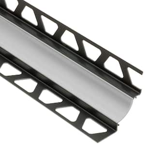Dilex-HKW Classic Grey 9/32 in. x 8 ft. 2-1/2 in. PVC Cove-Shaped Tile Edging Trim