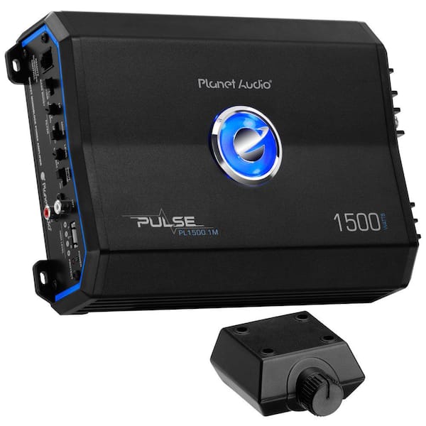 Planet Audio Pulse 1500-Watt Monoblock Class AB MOSFET Amplifier with Remote PL1500.1M