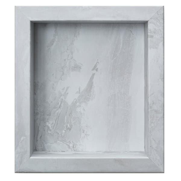 PALISADE 15.5 in. W x 3.75 in. H x 17.5 in. D Vinyl Waterproof Shower Niche Insert in Iced Pewter