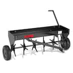 40 in. Tow Behind Plug Aerator with Weight Tray and Universal Hitch