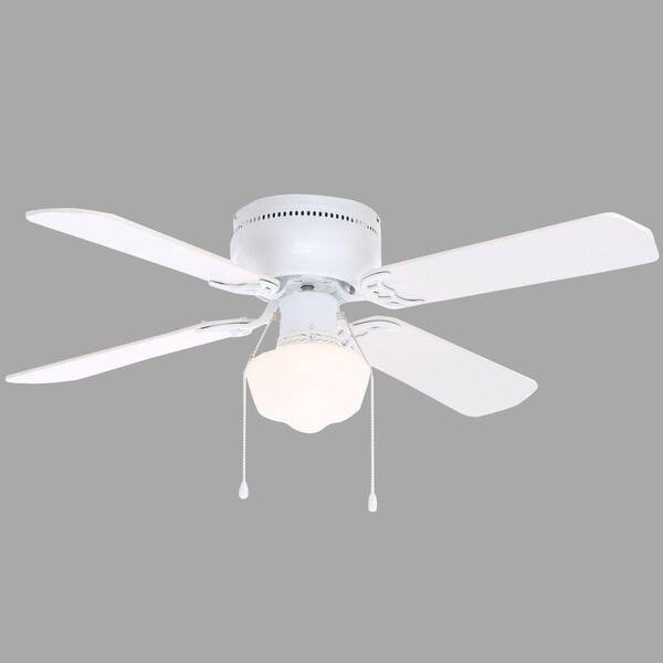 Hampton Bay Littleton 42 in. Indoor White Ceiling Fan with Light Kit