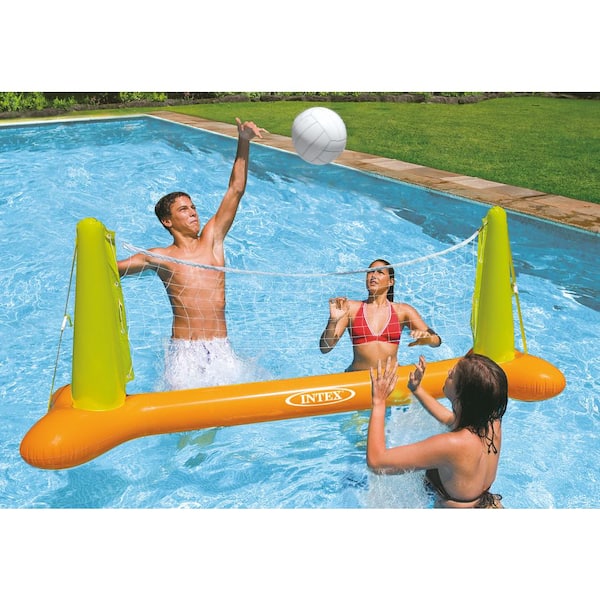 Green Inflatable Floating Swimming Pool Toys Volleyball Game (6-Pack) 6 x 56508EP - The Home Depot