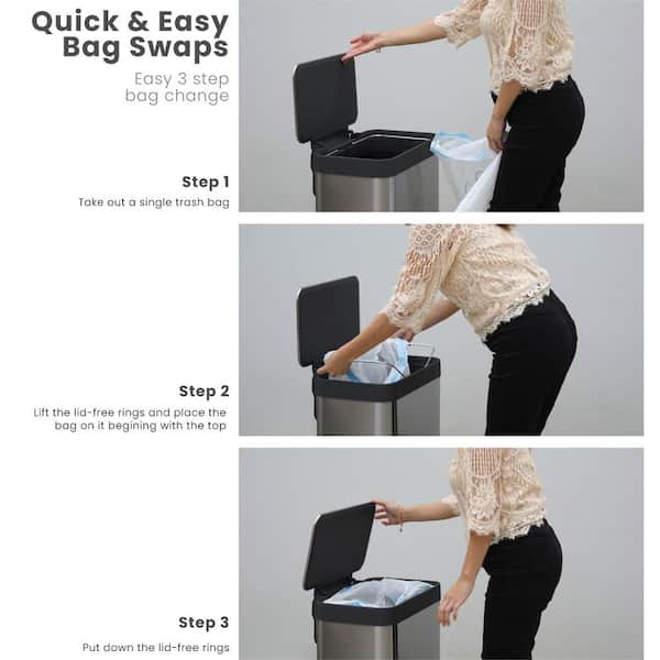 Home Zone Living Stainless Steel Large Step-On Kitchen