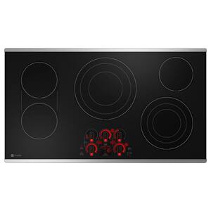 36 in. Smart Radiant Electric Cooktop in Stainless Steel with 5 Elements