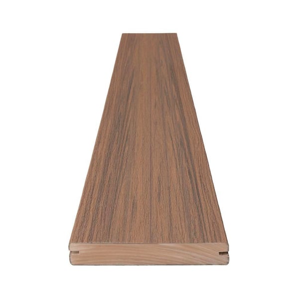 DEVISE DECK ウォールナット Deckorators Voyage 1 in. x 5-1/2 in. x 12 in. Mesa Brown Grooved