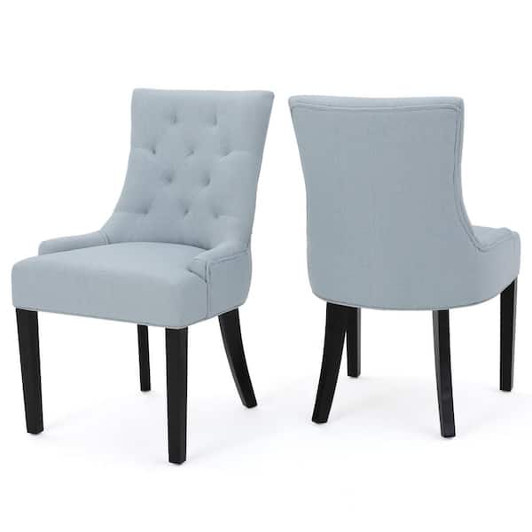 Noble House Hayden Light Sky Upholstered Dining Chairs (Set of 2)