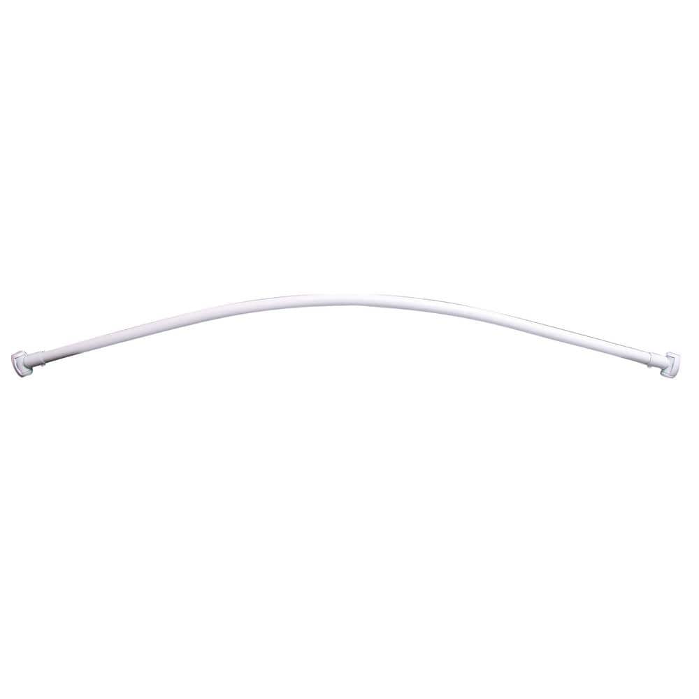 Barclay Products 36 in. Steel Curved Shower Rod in White 712036WH