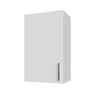 Miami Shell White Matte 18 in. x 30 in. x 12 in. Flat Panel Stock Assembled Wall Kitchen Cabinet