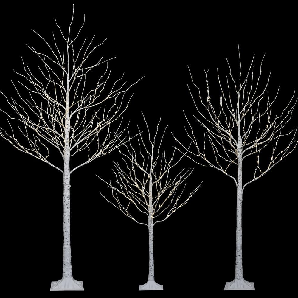 468 ft. Pre-Lit Birch Tree with Fairy Lights Warm White, Artificial Christmas Tree for Festival, Party price history on PriceWatchPro
