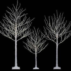 468 ft. Pre-Lit Birch Tree with Fairy Lights Warm White, Artificial Christmas Tree for Festival, Party