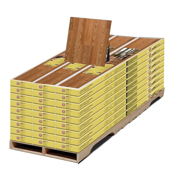 TrafficMaster Prescott Oak 12 mm T x 8.03 in. W x 47.64 in. L Laminate Flooring Pallet (430.38 sq. ft.)