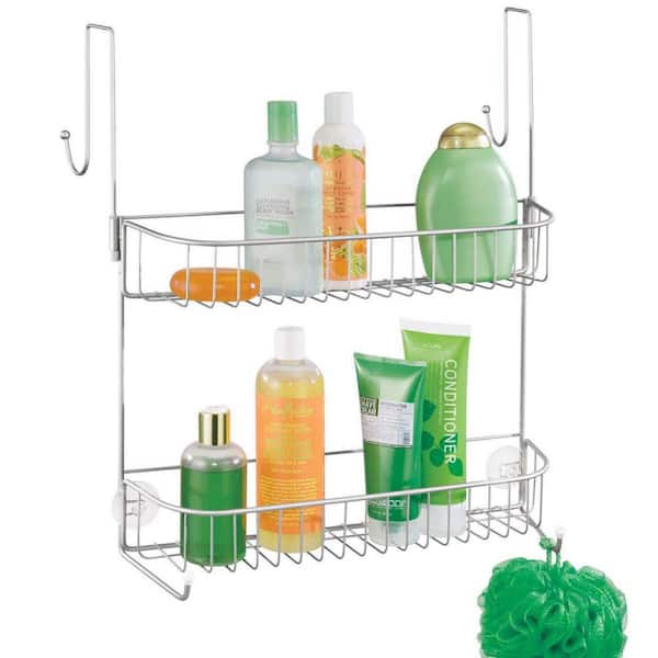 Dracelo Satin Extra Wide Metal Wire Over The Bathroom Shower Door Caddy,  Hanging Storage Organizer - Yahoo Shopping
