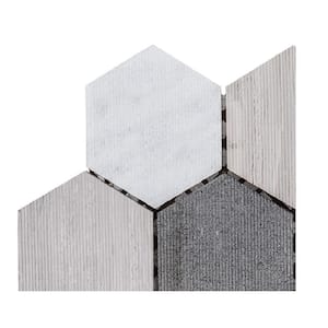 Jeffrey Court Take Home Tile Sample - Binary Code Gray and Blue 4.5 in ...