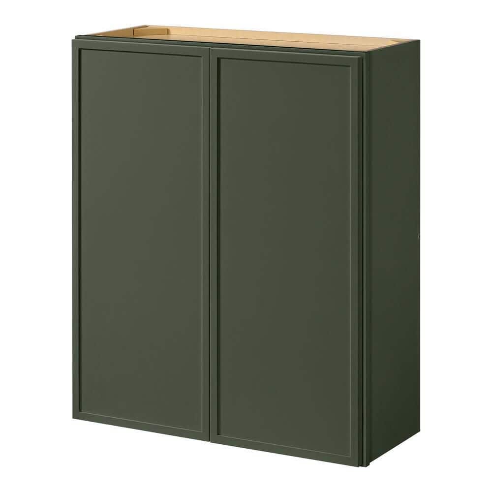 Leyton 30 in. W x 12 in. D x 36 in. H Ready to Assemble Plywood Slim Shaker Wall Kitchen Cabinet in Fern Green price history on PriceWatchPro
