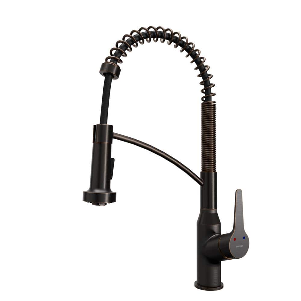 Oil Rubbed Bronze Pull-Down Kitchen Faucet with Spray