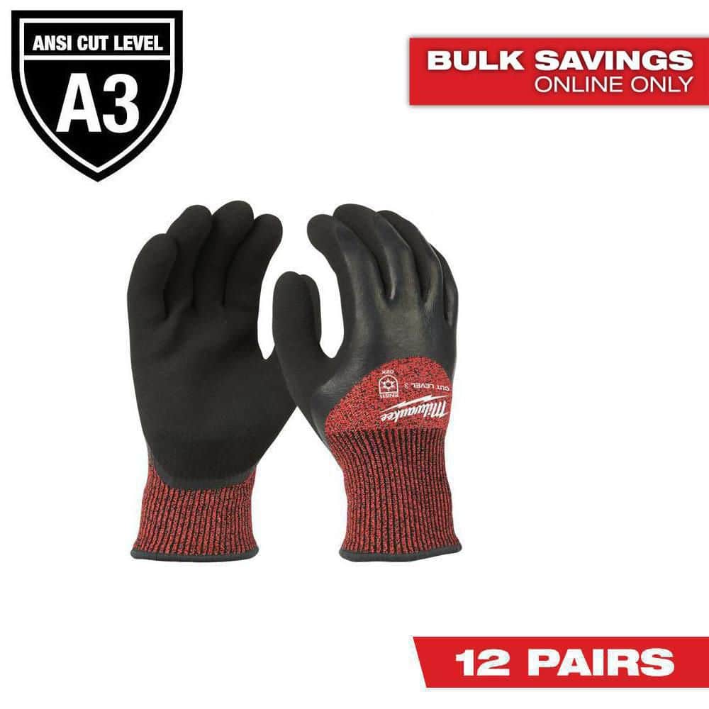 Dipped Gloves Cut Level Work Gloves Milwaukee Medium Red Latex