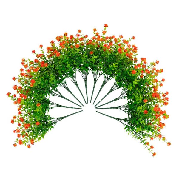 13 in. UV Resistant Artificial Flowering Mini Rose Bush (Indoor/Outdoor) - (Set of 12))