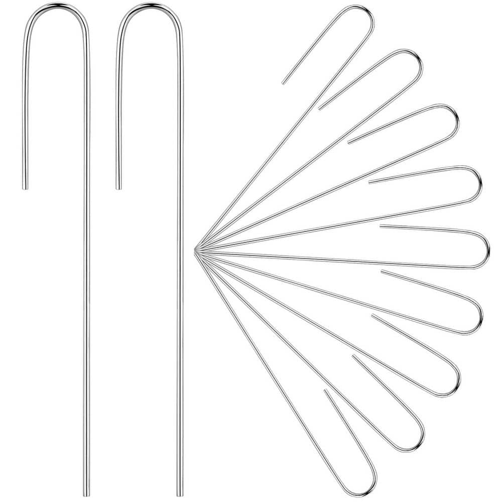 5 in. Galvanized Steel Garden Stake 200-Pack J Shape Irrigation Drip Tubing Landscape Staples Galvanized Lawn Pins price history on PriceWatchPro